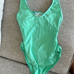 ASOS Green One Piece Swimsuit Classic Scoop Neck
